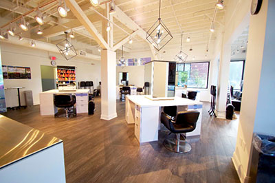 salon lvt installation