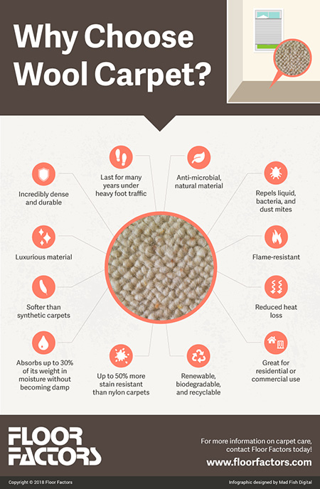 why choose wool carpet? infographic