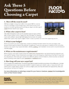 5 questions before choosing a carpet infographic