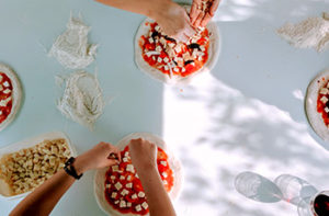 making-pizza-on-kitchen-counter