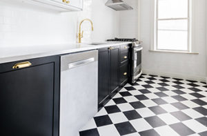 balck-and-white-tile-floor