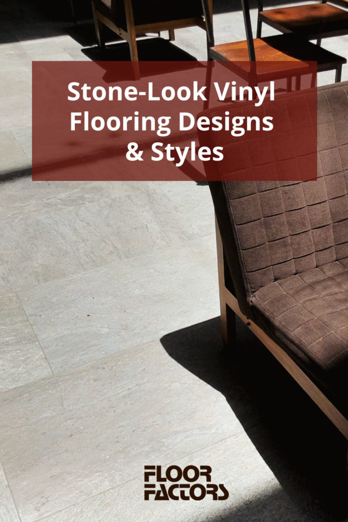Stone-look vinyl tile flooring trends in 2022 on Pinterest.